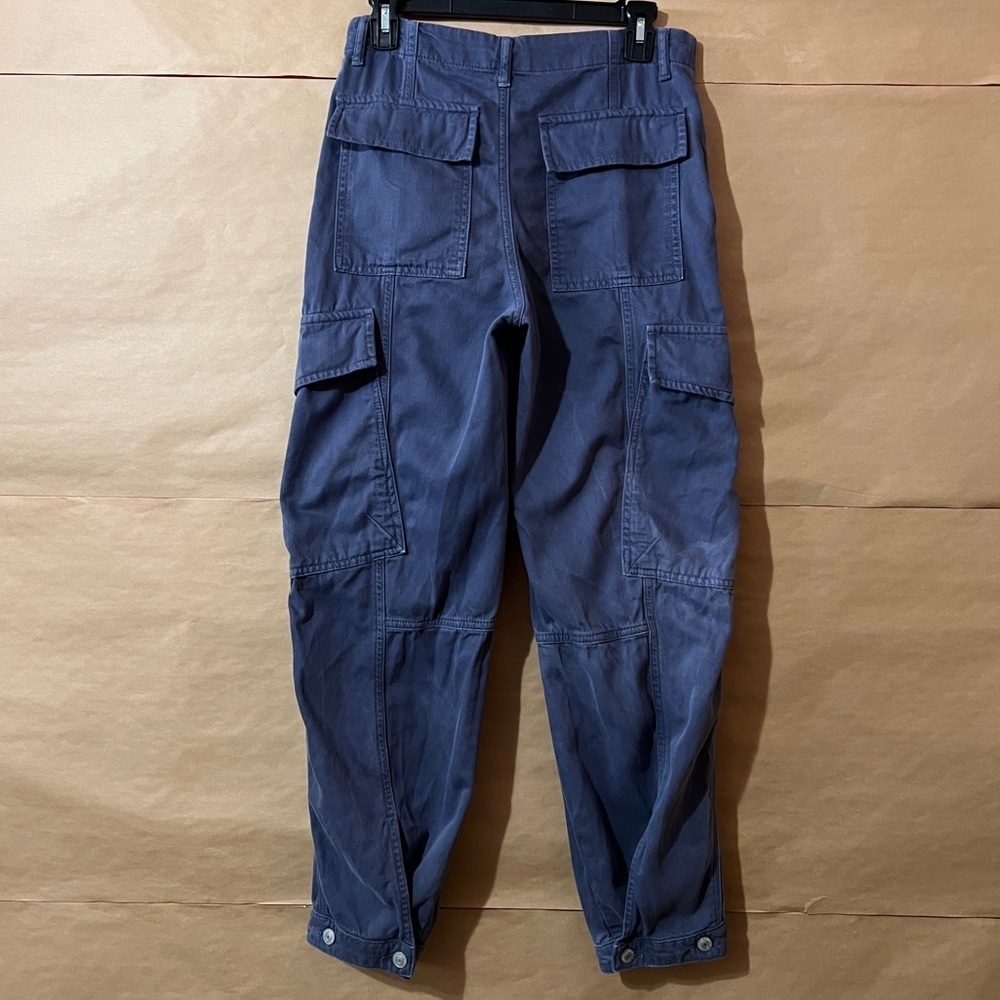 Women's Blue Cargo Pants - Picture 9 of 16